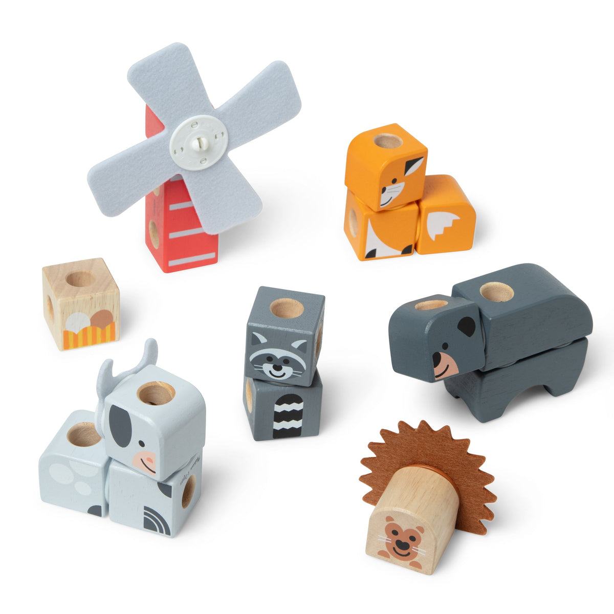 Melissa and Doug BlockablesTM Play Sets Farm Friends and Woodland Friends 2-Pack Bundle