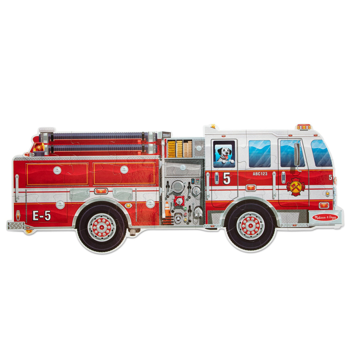Melissa and Doug Giant Fire Truck Floor Puzzle - 24 Pieces