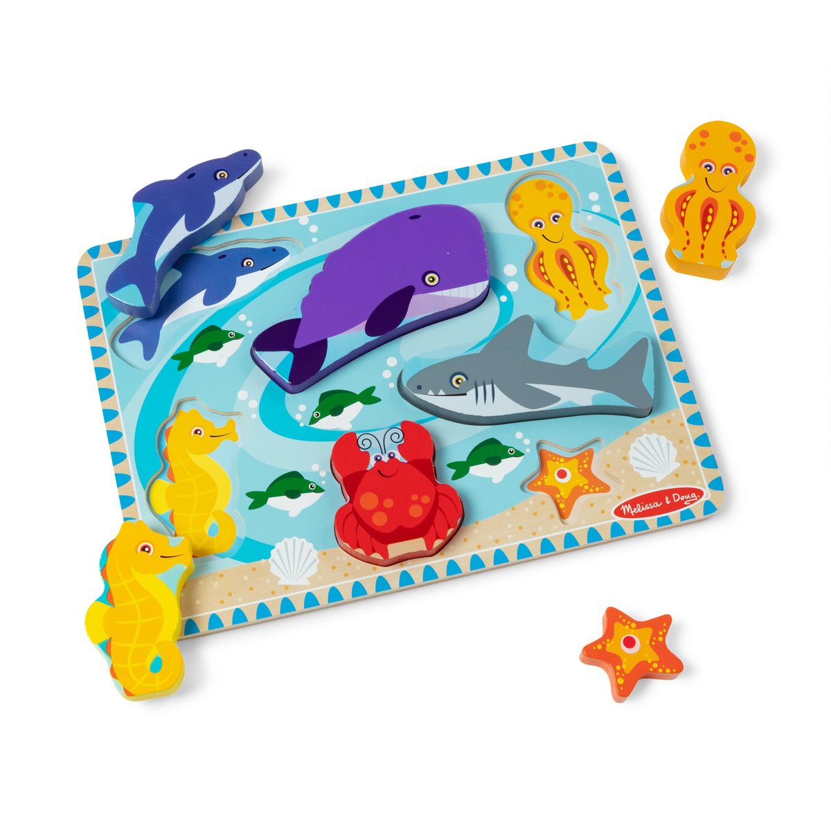 Melissa and Doug Sea Creatures Chunky Puzzle - 7 Pieces