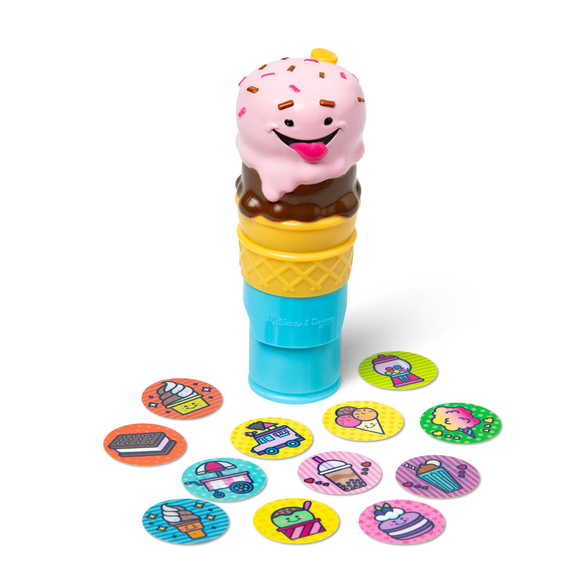 Melissa and Doug Sticker WOWTM Ice Cream Bundle Activity Pad Sticker Stamper Mini Activity Pad and 200 Refill Stickers