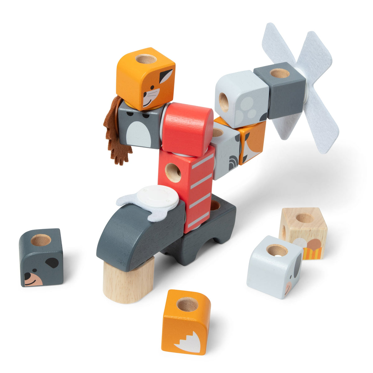 Melissa and Doug BlockablesTM Play Sets Farm Friends and Woodland Friends 2-Pack Bundle
