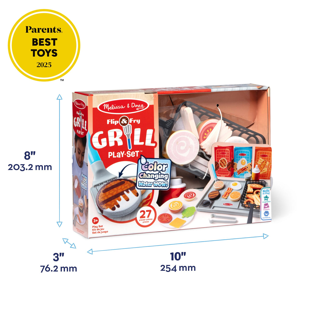 Melissa and Doug Flip Fry Grill Play Set with Color Changing Water WOW