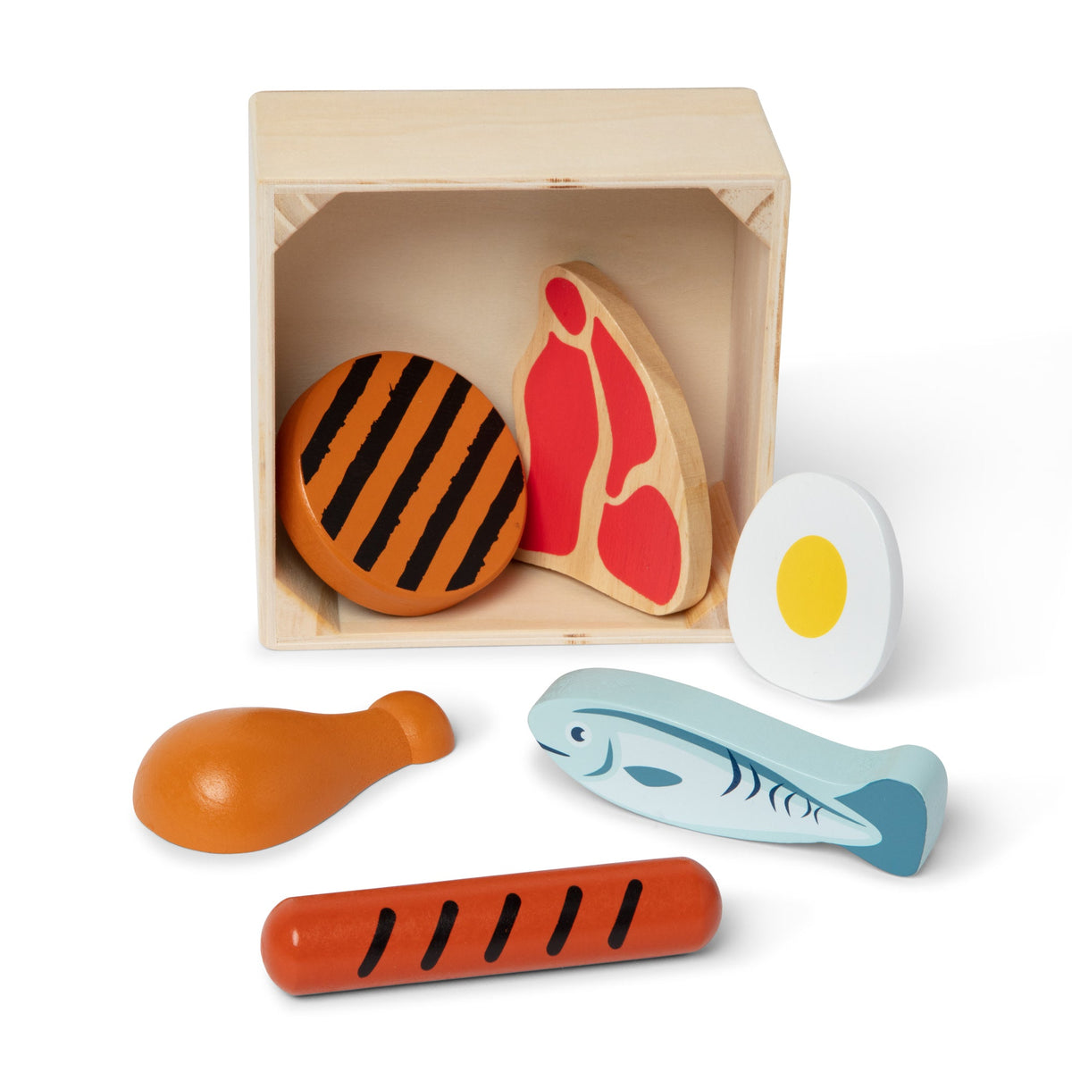 Melissa and Doug Wooden Food Groups Play Set Protein
