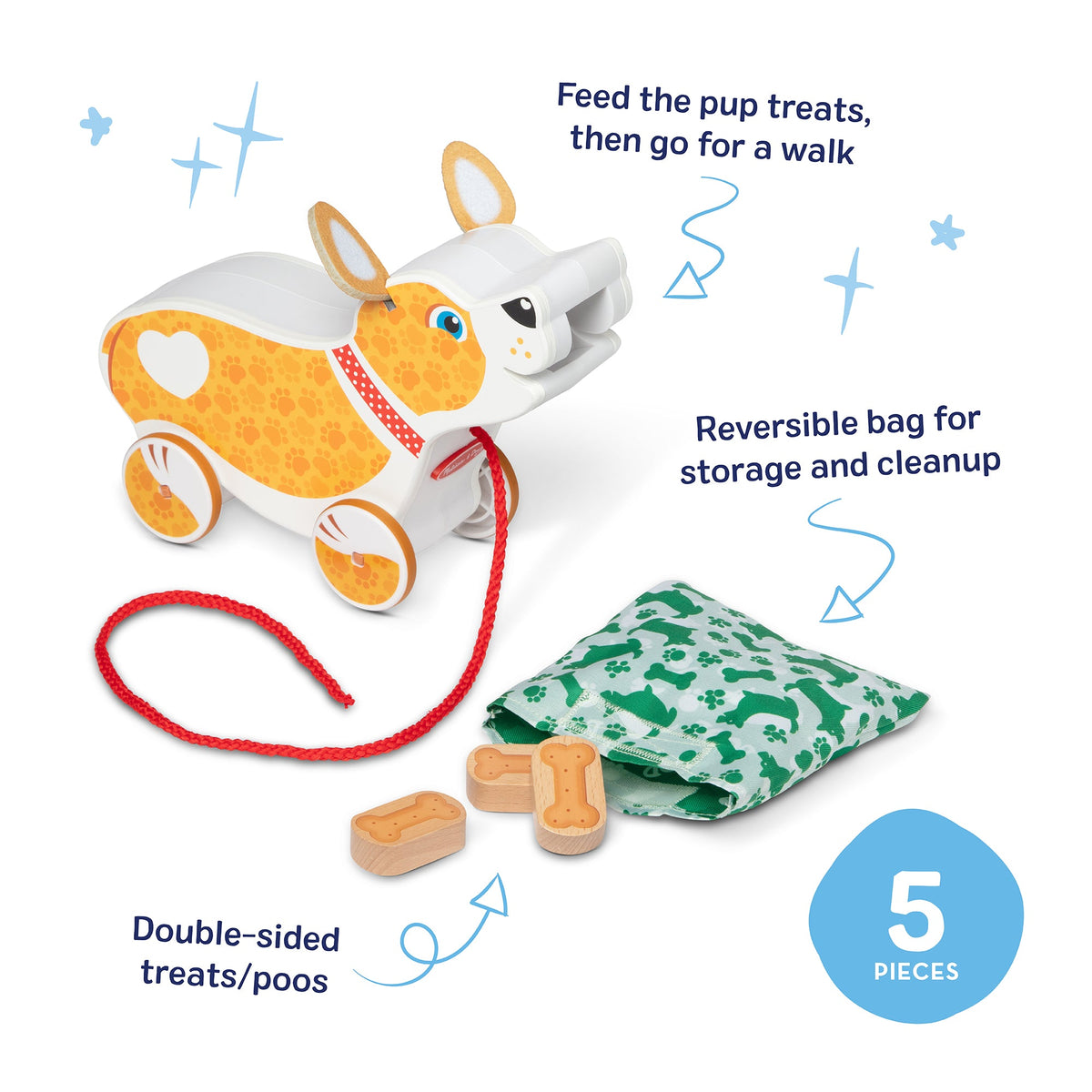 Melissa and Doug Feed Walk Poo Pup Play Set