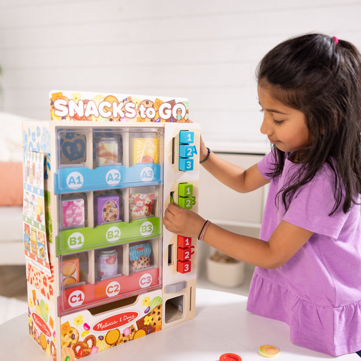 Melissa and Doug Sort Stock Select Wooden Vending Machine Play Set
