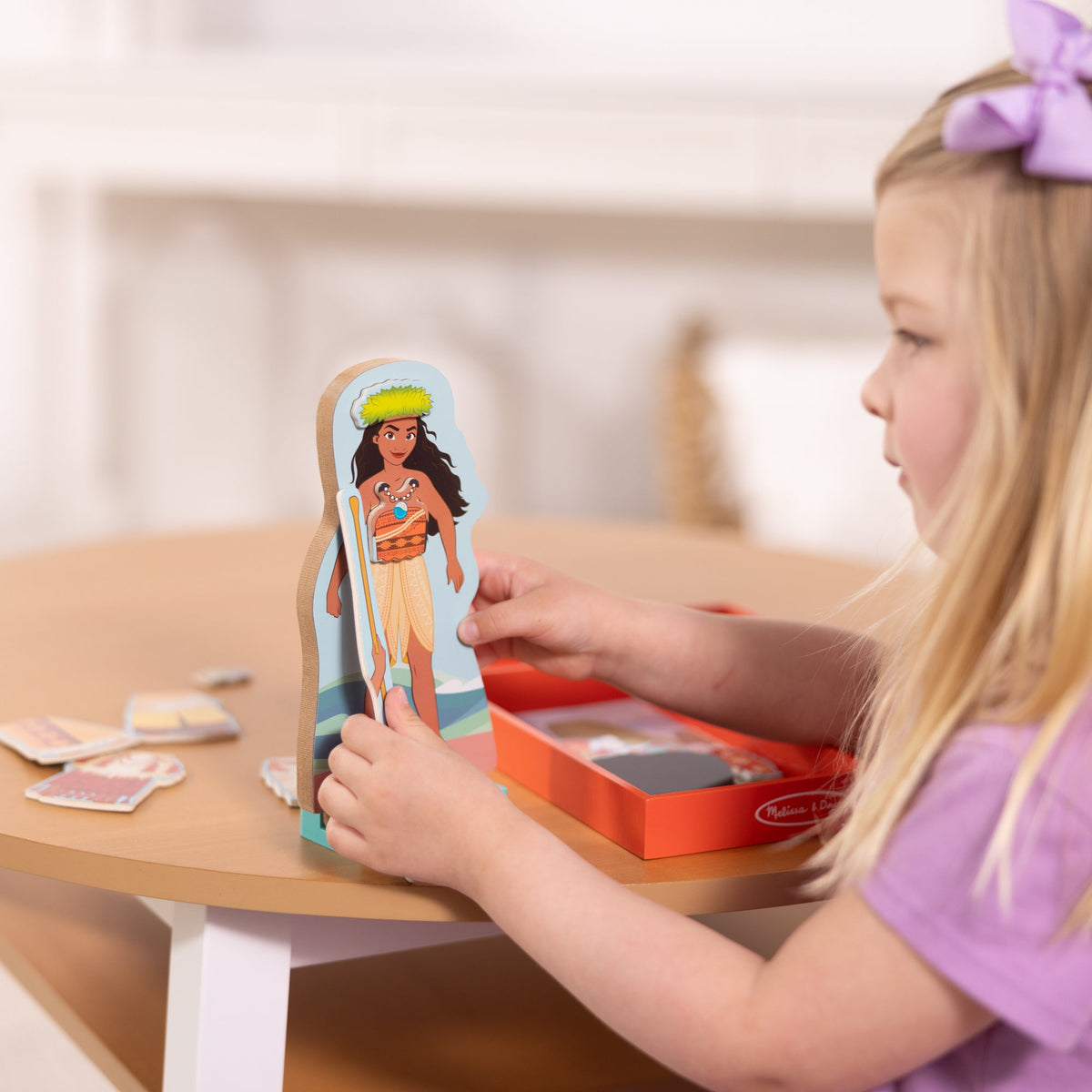 Melissa and Doug Disney Moana Wooden Magnetic Dress-Up Play Set