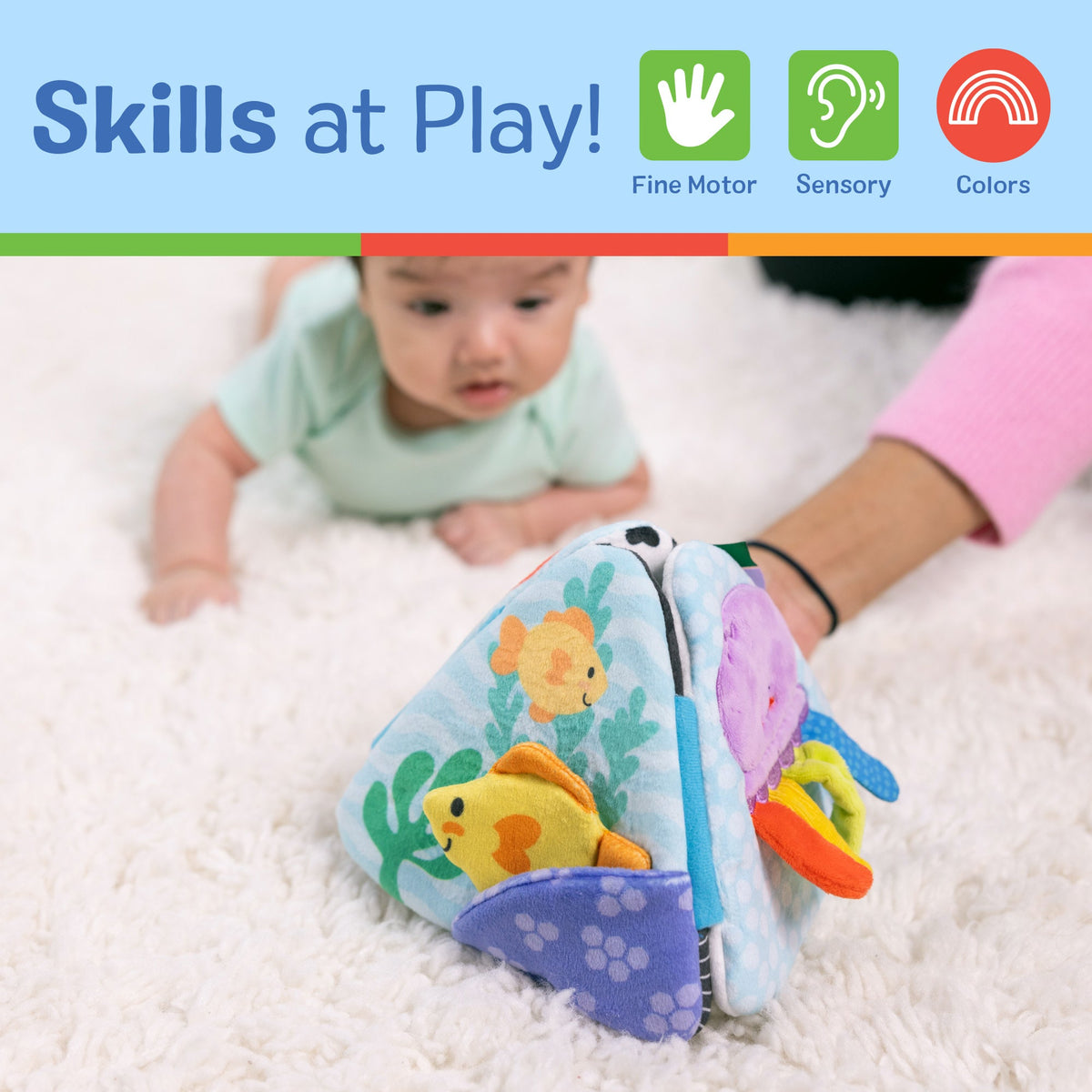 Melissa and Doug Ocean Tummy Time Triangle Baby Toy