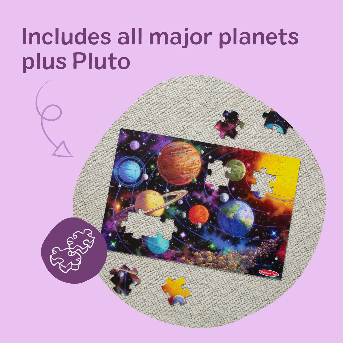 Melissa and Doug Solar System Floor Puzzle - 48 Pieces