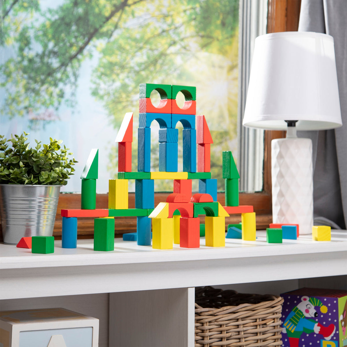 Melissa and Doug 100-Piece Wood Blocks Set