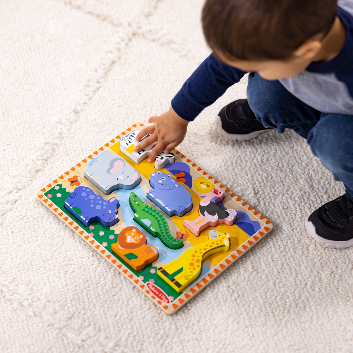 Melissa and Doug Safari Chunky Puzzle - 8 Pieces