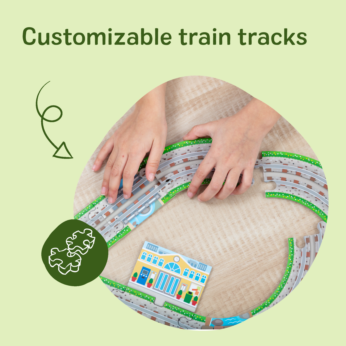 Melissa and Doug Design Your Own Railroad Floor Puzzle