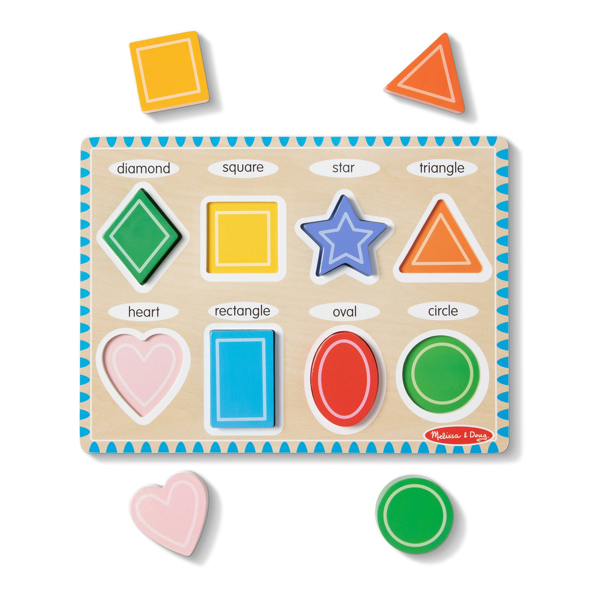 Melissa and Doug Shapes Chunky Puzzle - 8 Pieces