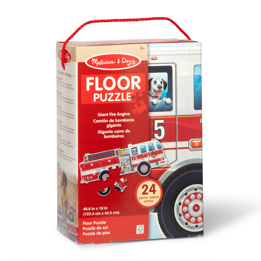 Melissa and Doug Giant Fire Truck Floor Puzzle - 24 Pieces