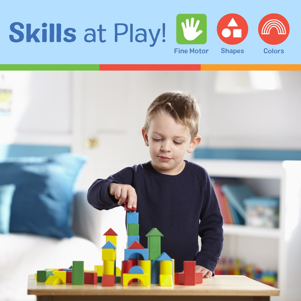 Melissa and Doug 100-Piece Wood Blocks Set