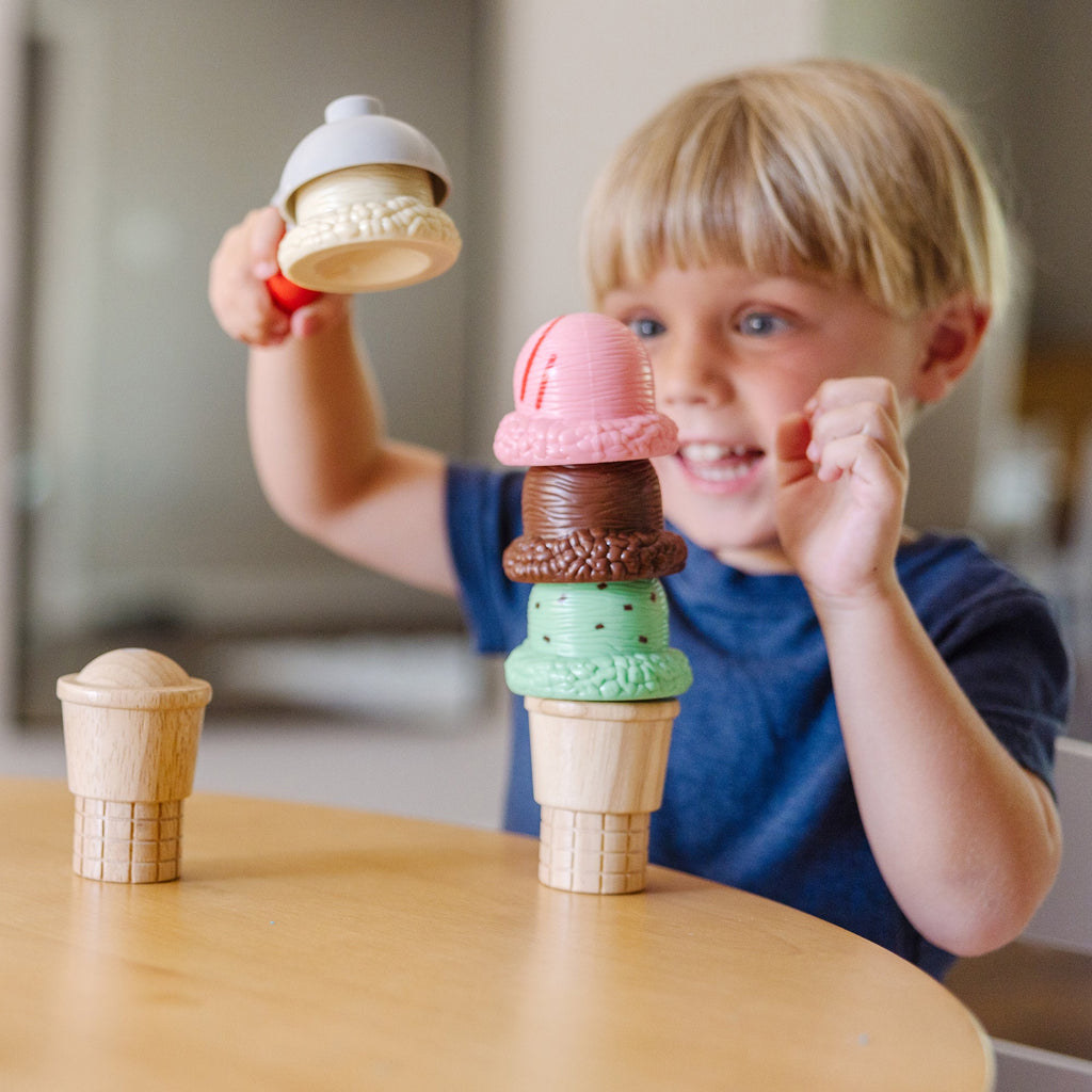 Melissa and Doug Scoop Stack Ice Cream Cone Magnetic Play Set