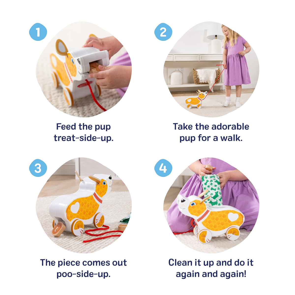 Melissa and Doug Feed Walk Poo Pup Play Set