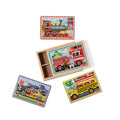 Melissa and Doug Wooden Jigsaw Puzzles in a Box - Vehicles