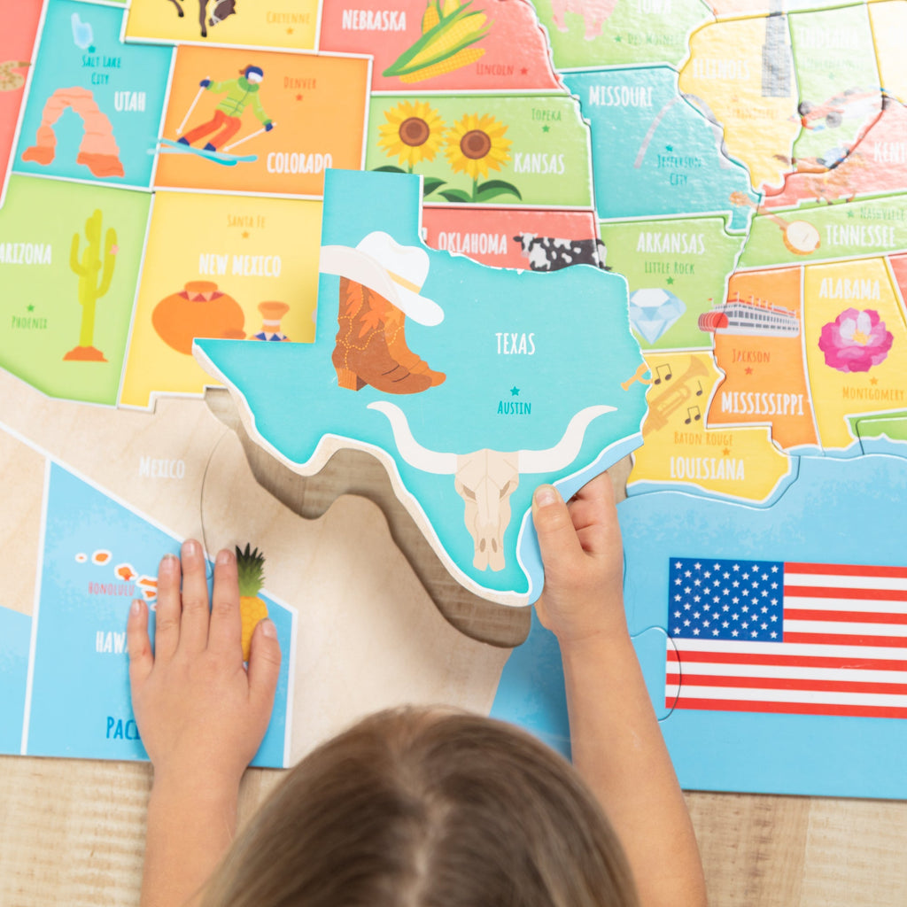 Melissa and Doug Map Floor Puzzle - 51 Pieces
