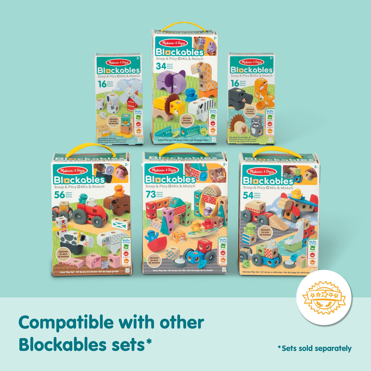 Melissa and Doug BlockablesTM Farm Friends Play Set